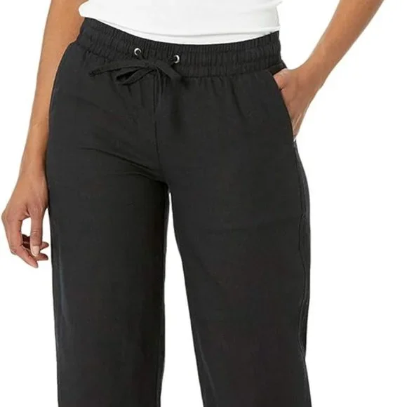 Black Linen Pants Size Small - Picture 1 of 6